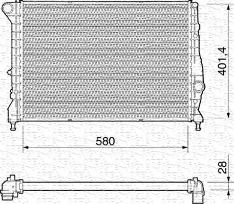 MAGNETI MARELLI Radiaator,mootorijahutus 350213193000